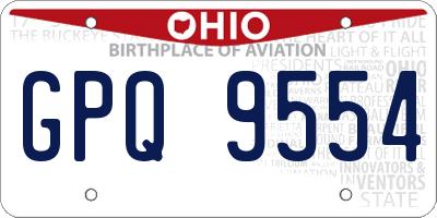 OH license plate GPQ9554