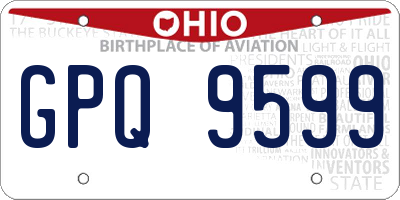 OH license plate GPQ9599