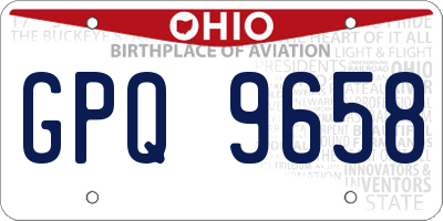 OH license plate GPQ9658