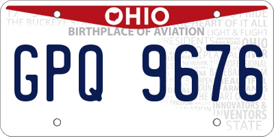OH license plate GPQ9676
