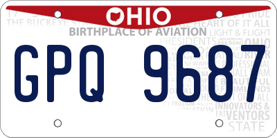 OH license plate GPQ9687
