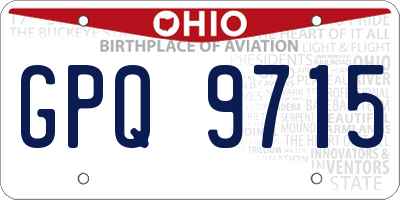 OH license plate GPQ9715