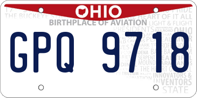 OH license plate GPQ9718