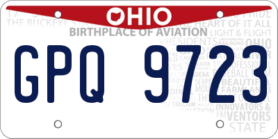 OH license plate GPQ9723