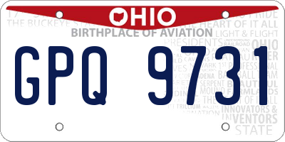 OH license plate GPQ9731