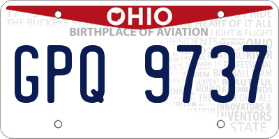 OH license plate GPQ9737