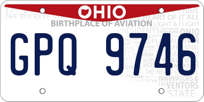 OH license plate GPQ9746