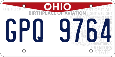 OH license plate GPQ9764