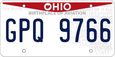 OH license plate GPQ9766