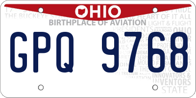 OH license plate GPQ9768