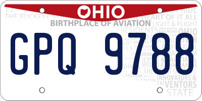 OH license plate GPQ9788