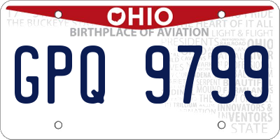 OH license plate GPQ9799