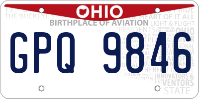 OH license plate GPQ9846