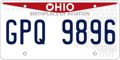 OH license plate GPQ9896