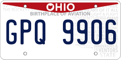 OH license plate GPQ9906