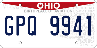 OH license plate GPQ9941