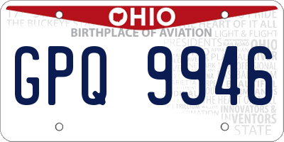 OH license plate GPQ9946