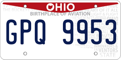OH license plate GPQ9953