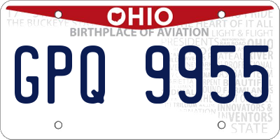 OH license plate GPQ9955