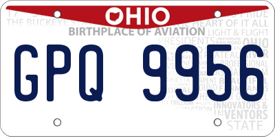OH license plate GPQ9956