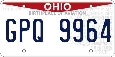 OH license plate GPQ9964