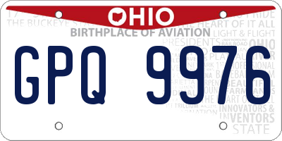 OH license plate GPQ9976