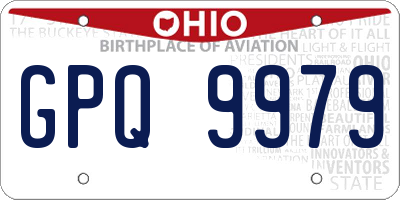 OH license plate GPQ9979