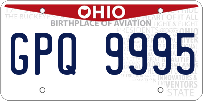 OH license plate GPQ9995