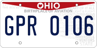 OH license plate GPR0106