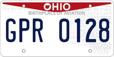 OH license plate GPR0128