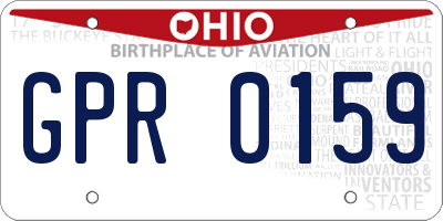 OH license plate GPR0159
