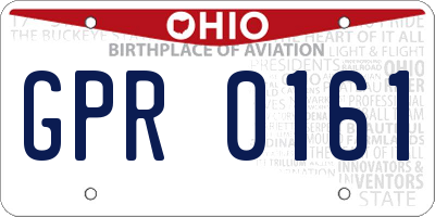 OH license plate GPR0161