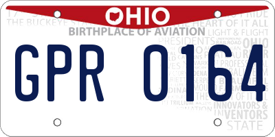 OH license plate GPR0164