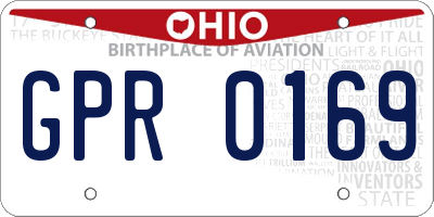 OH license plate GPR0169