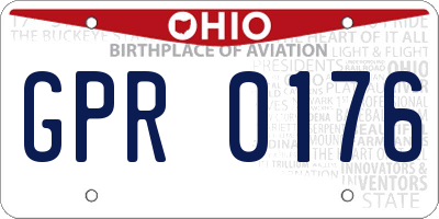 OH license plate GPR0176