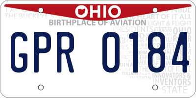 OH license plate GPR0184