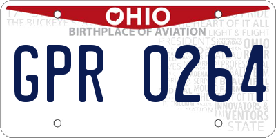 OH license plate GPR0264