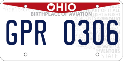 OH license plate GPR0306