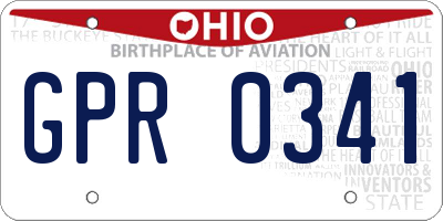 OH license plate GPR0341