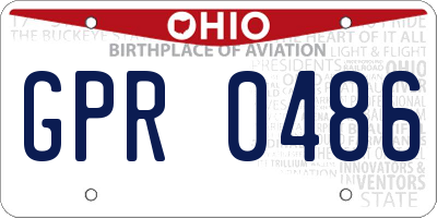 OH license plate GPR0486