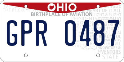 OH license plate GPR0487