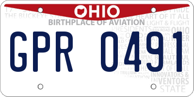 OH license plate GPR0491