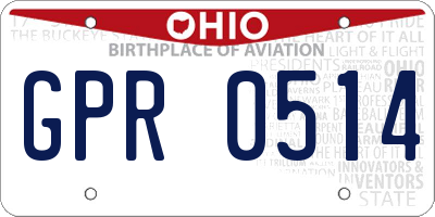 OH license plate GPR0514
