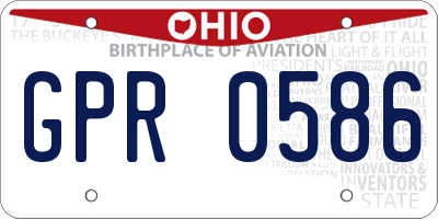 OH license plate GPR0586
