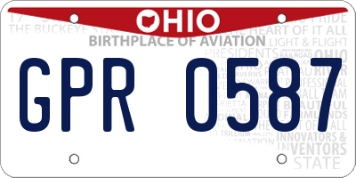 OH license plate GPR0587