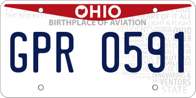 OH license plate GPR0591