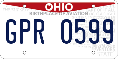 OH license plate GPR0599