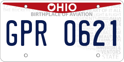 OH license plate GPR0621
