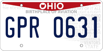 OH license plate GPR0631