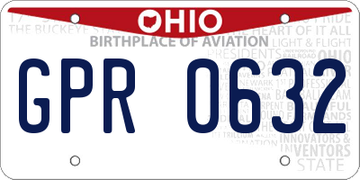 OH license plate GPR0632